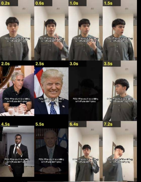 12 frames from @therealenzolucino video, from second 0 to the last second