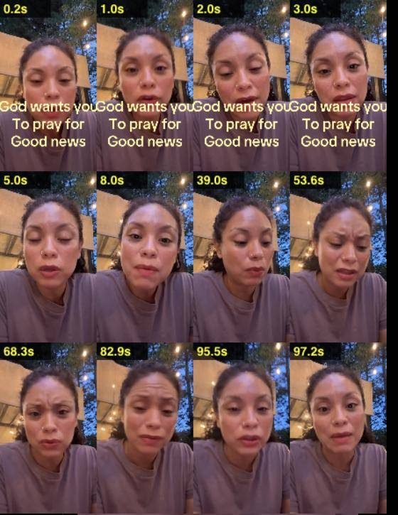 12 frames from @cirley.ruballo video, from second 0 to the last second